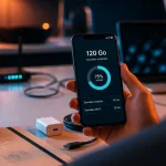 120 go internet combien de temps : jauge de données sur smartphone