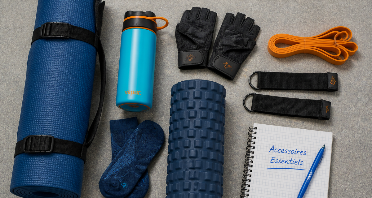 accessoire pour sport tapis gourde gants bandes