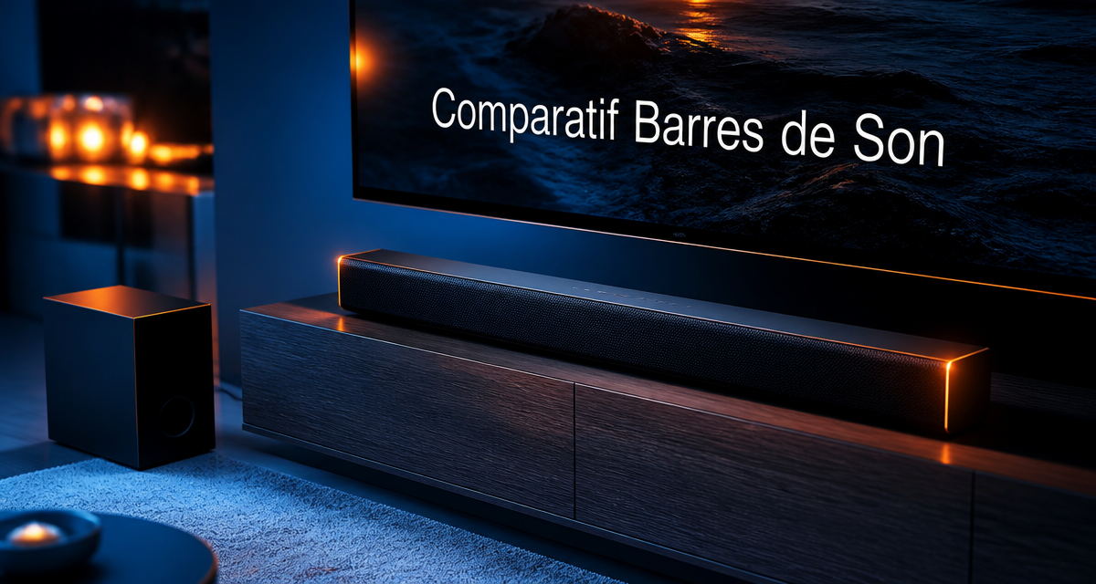 Comparatif barre de son dans salon moderne