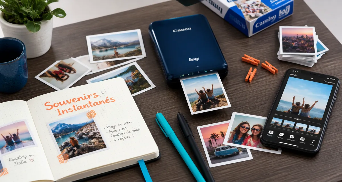 imprimante photo tel portable et tirages sur bureau