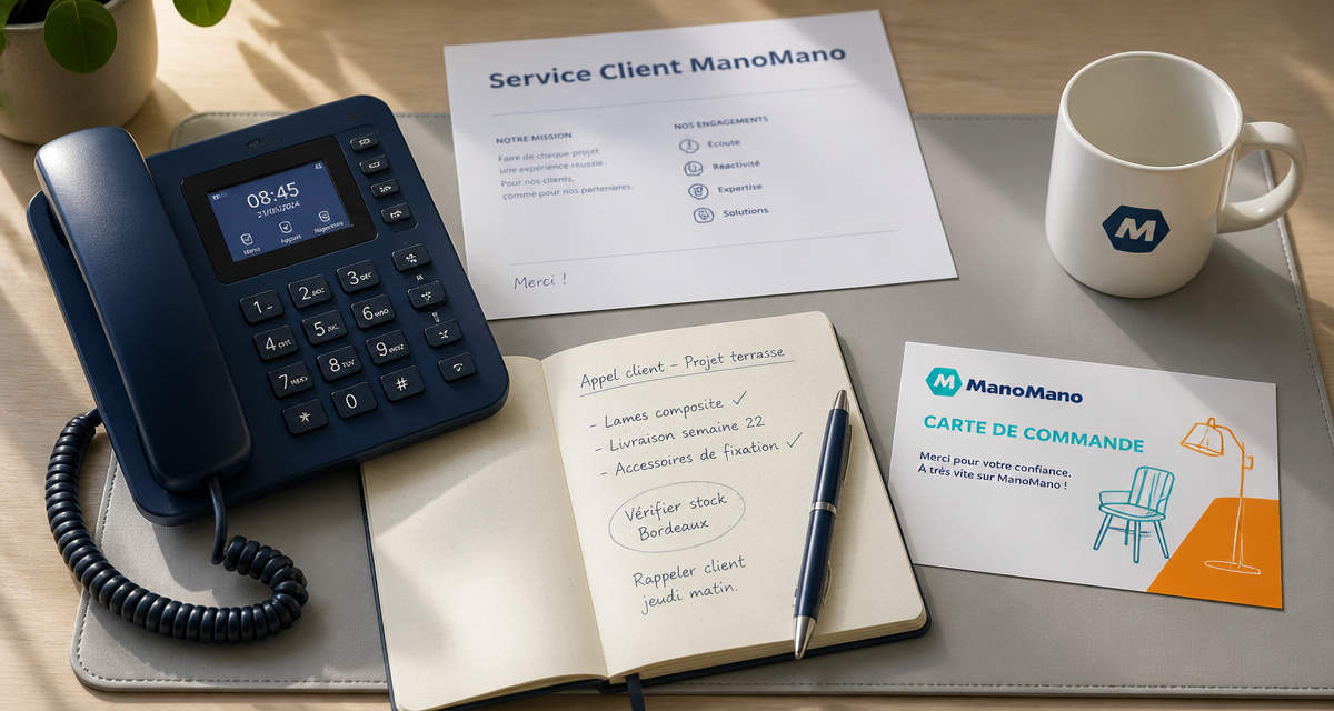 manomano telephone sur bureau moderne