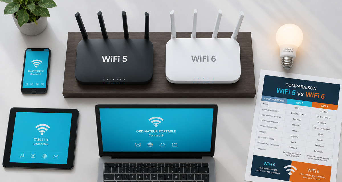 wifi 5 vs wifi 6 routeurs et appareils connectés