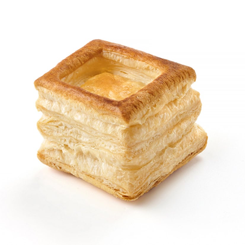48 Puff Pastry Shells Square Neutral 6cm
