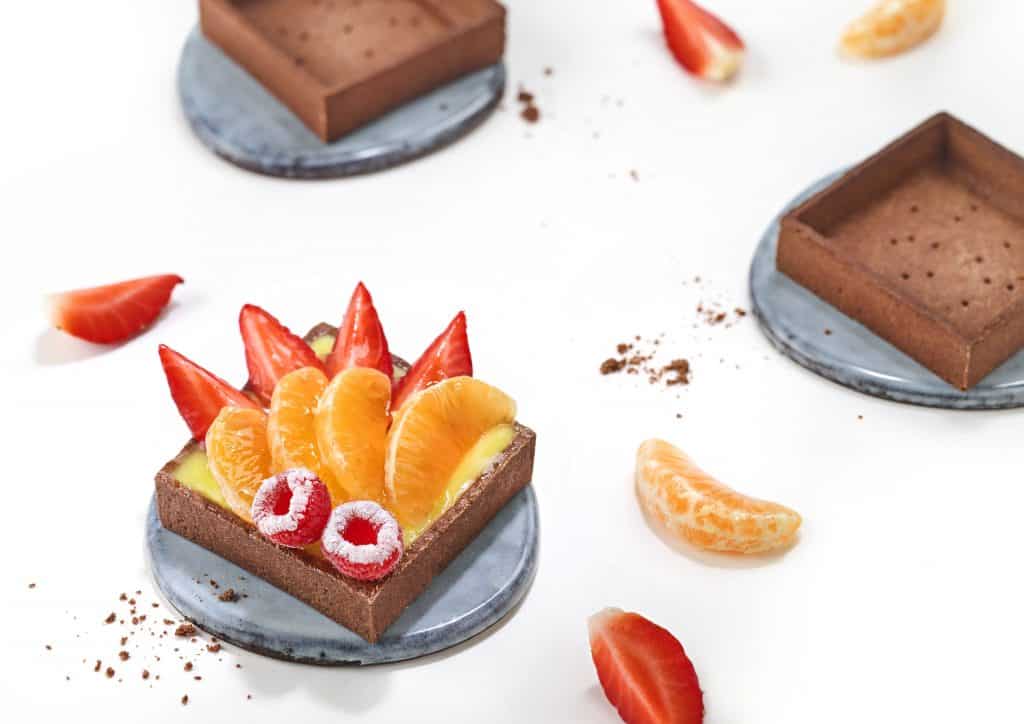 36 Trendy Square Shortcrust Tartlets Choco 7cm