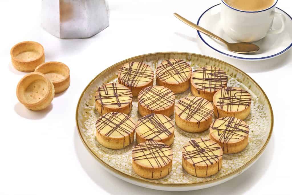 90 Mini Trendy Round Shortcrust Tartlets Sweet 5cm