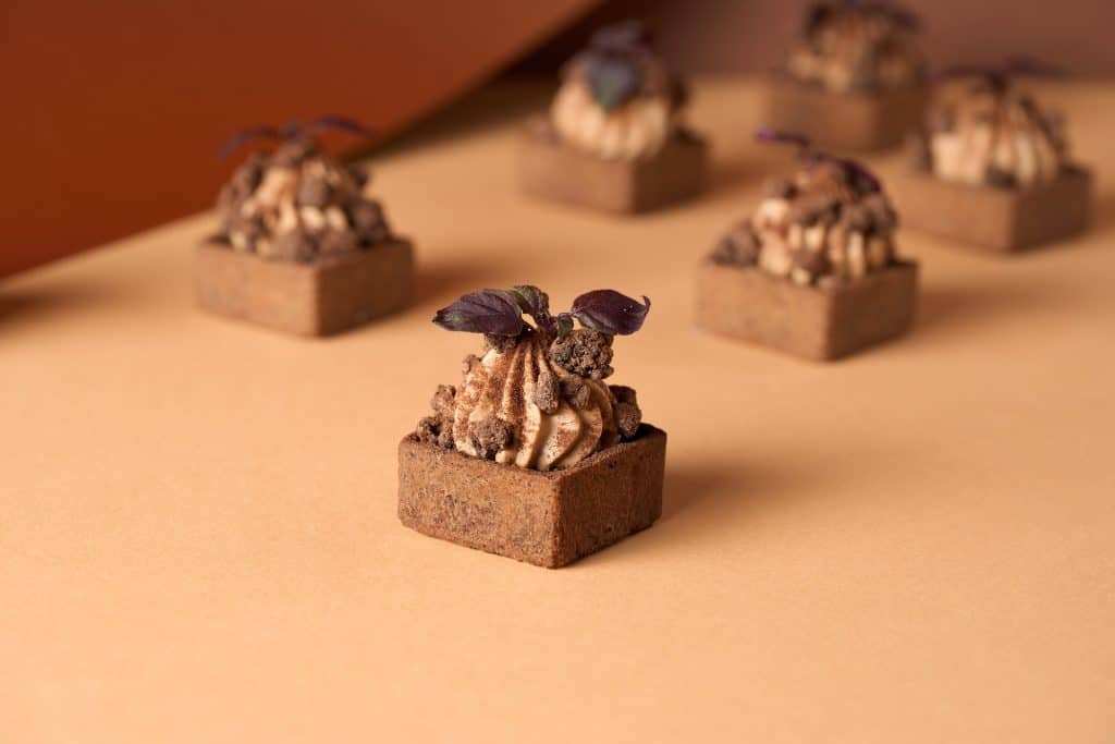 240 Mini Trendy Square Shortcrust Tartlets Choco 3.5cm