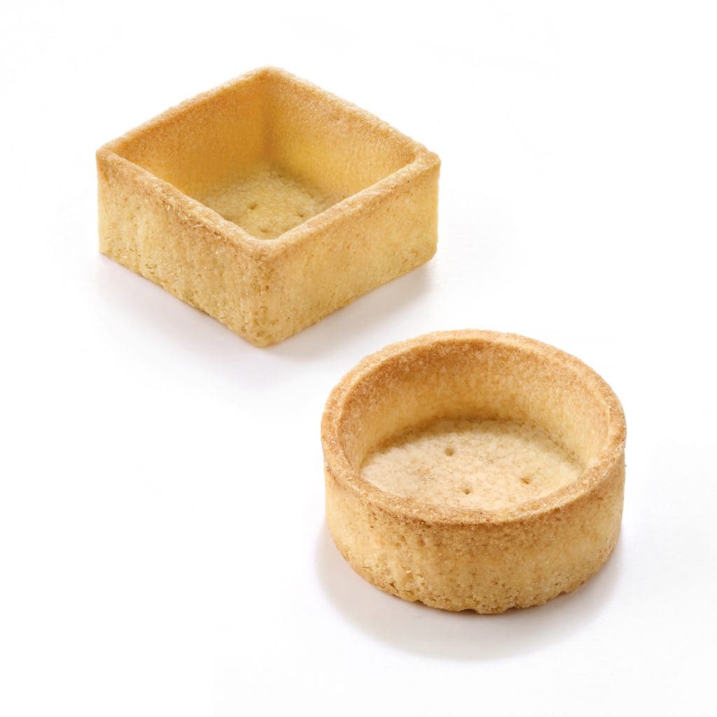 96 Assorted Mini Trendy Shortcrust Tartlets Sweet Rnd/sq 4cm