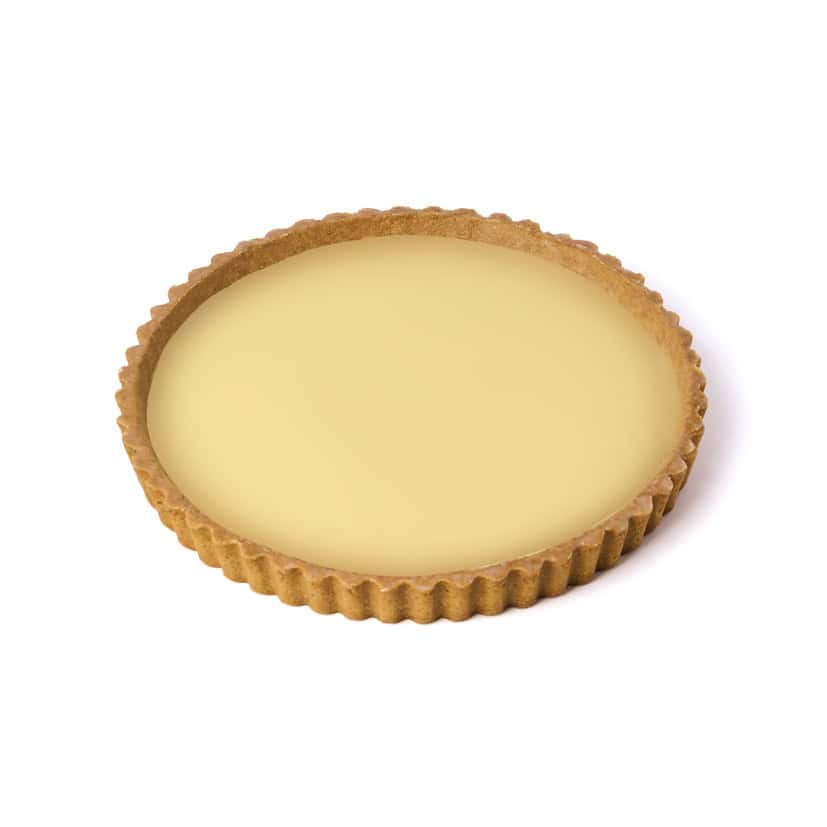 9” Fluted pastry cream tart