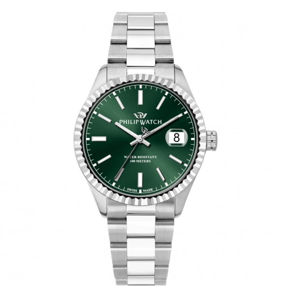 Orologio Philip Watch Caribe 39mm 3h green Dial