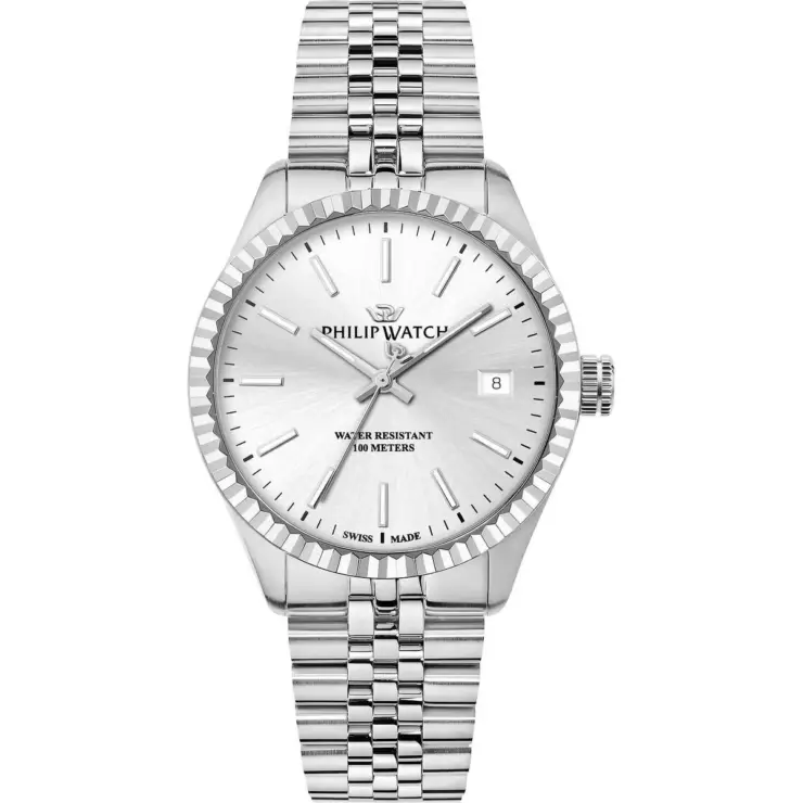 Philip Watch Caribe 39mm 3h silver  r8253227001