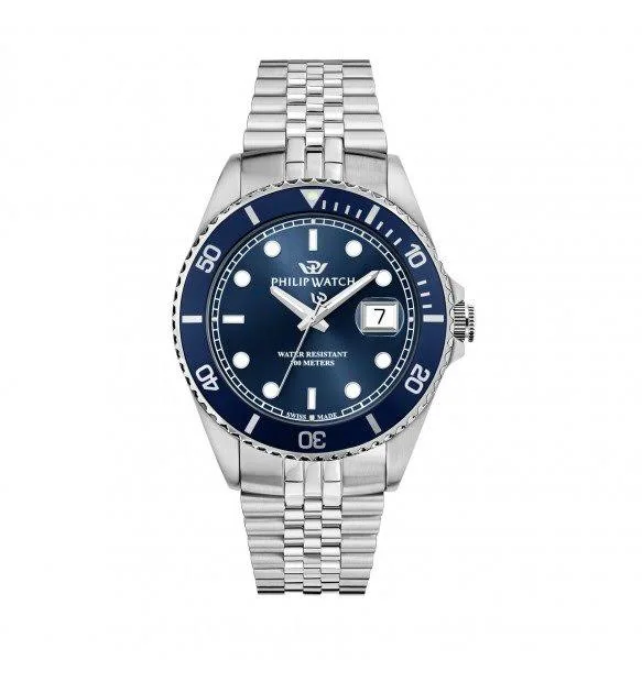 Philip Watch Caribe Sport 42mm 3h Blue dial  r825397126