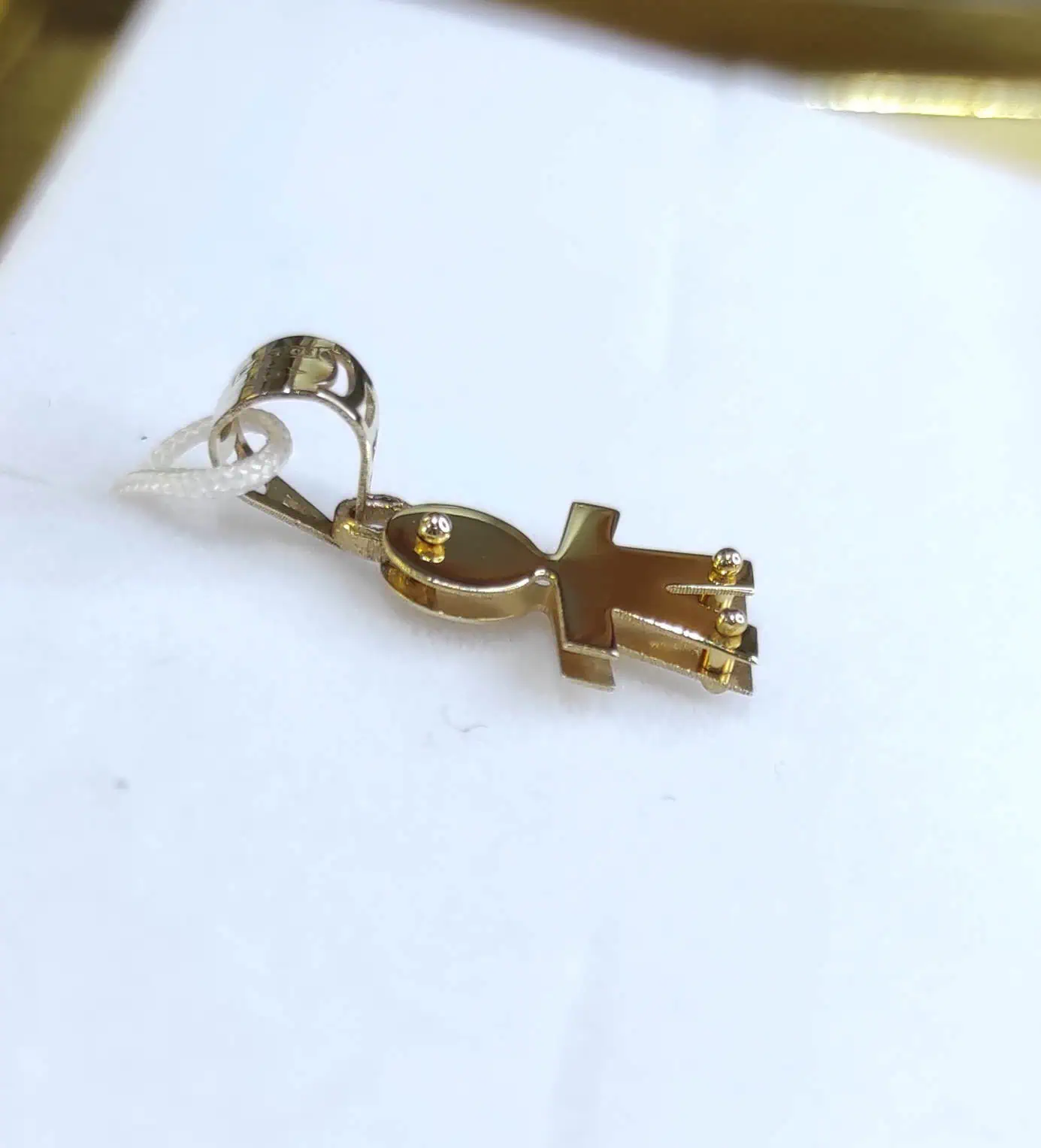 Pendente bebè maschio oro 9kt - immagine 2