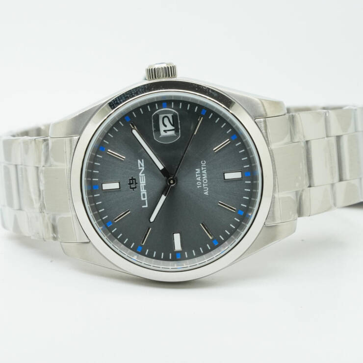 LORENZ-orologio 030134DD Ginevra 39mm Grey Dial