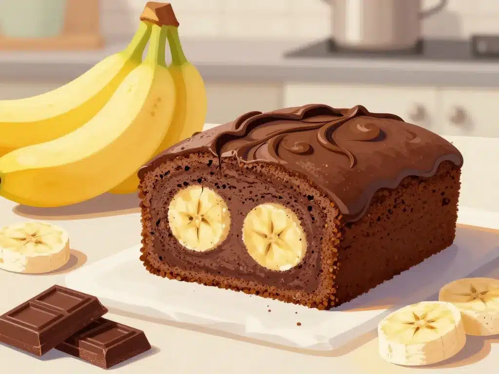 cake banane chocolat tranche texture ingrédients
