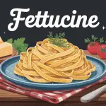 fettucine dorées sur table avec parmesan et herbes