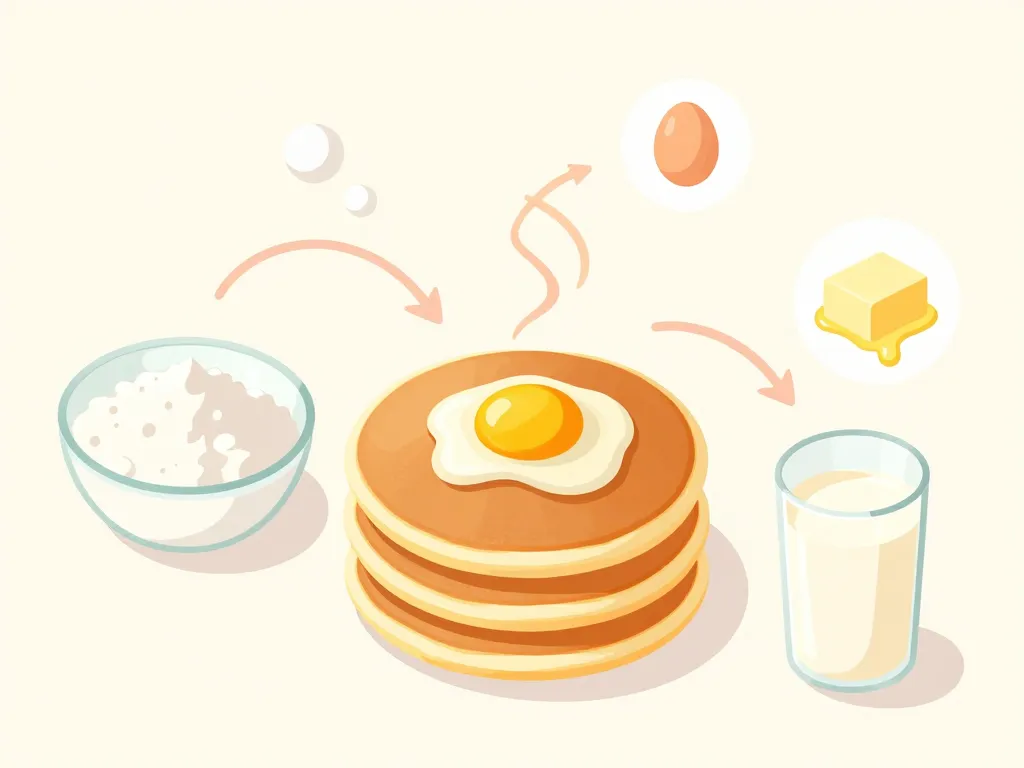 schéma ingrédients fluffy pancakes moelleux