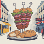 image centrale sur kebab lyon quartiers broche pain street food