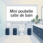 mini poubelle salle de bain moderne et discrète