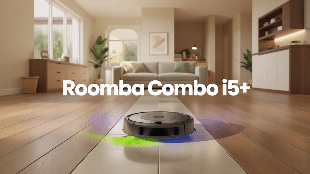 Illustration Roomba Combo i5+ sur sols durs technologie autonomie