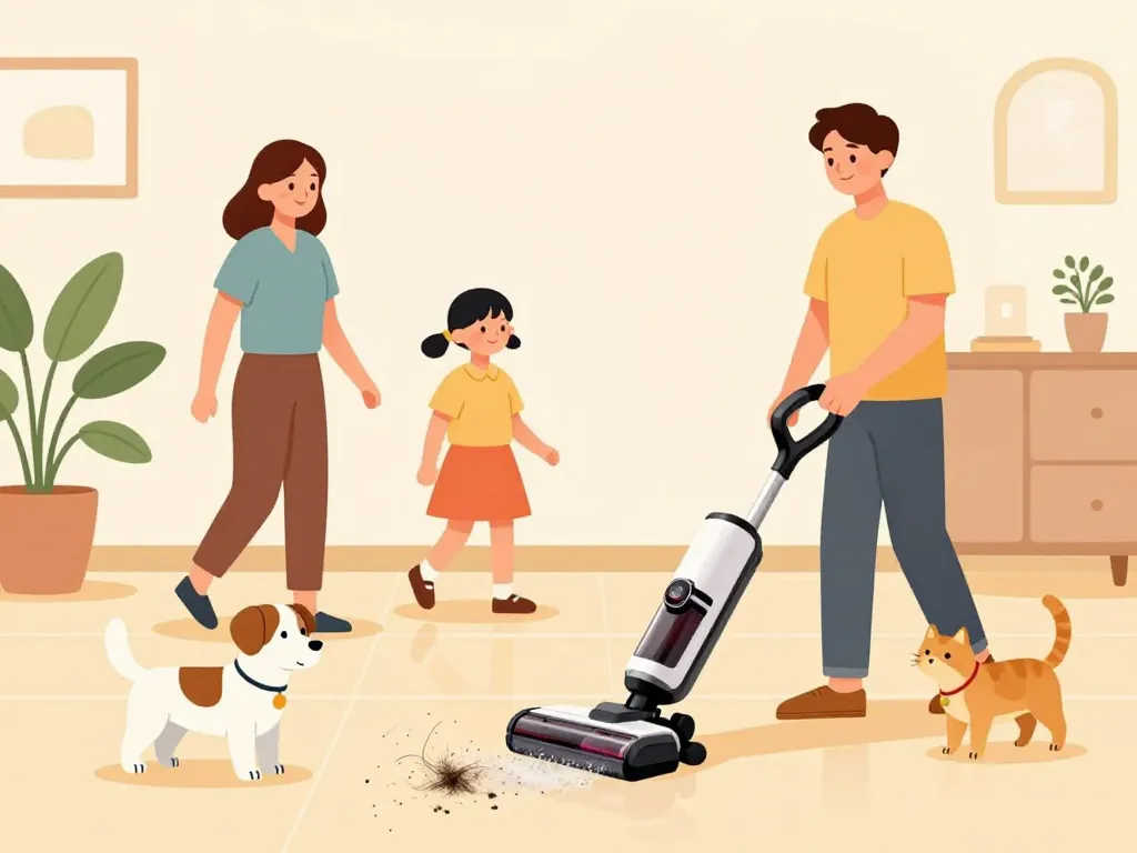 tineco floor one s6 pet famille nettoyage poils animaux