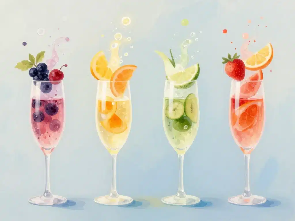 soupe de champagne avec fruits saisonniers