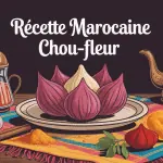 chou-fleur recette marocaine avec épices et citron illustration