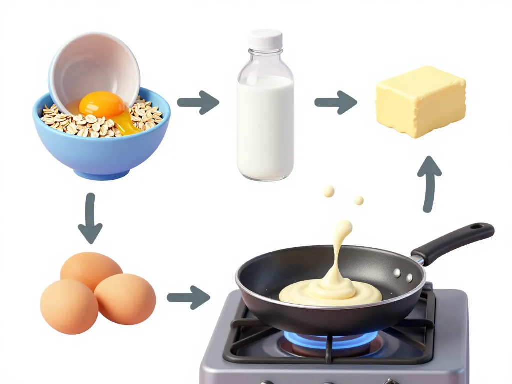 galette aux flocons d avoine étapes recette visuelle