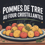 Plat de pommes de terre au four croustillantes façon grands-mères sur table rustique