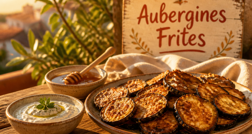 aubergine frit doré méditerranéenne