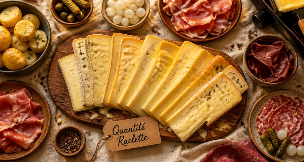 plateau fromage a raclette par personne et charcuterie