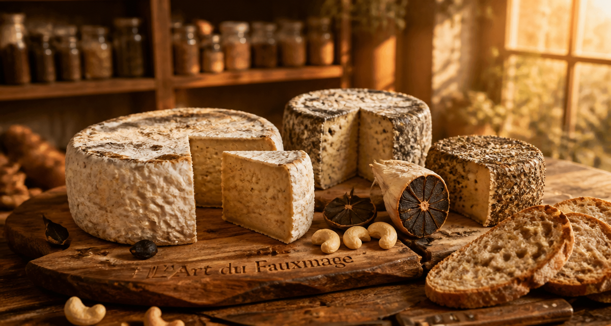 fromage vegetal caju affine sur plateau