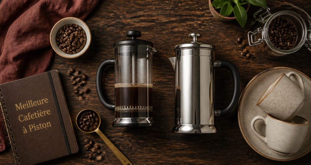 meilleure cafetière à piston verre et inox