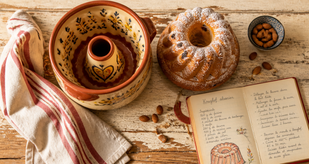 moule kouglof traditionnel terre cuite décoré