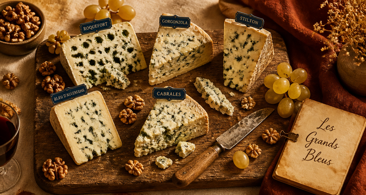 cheese blue cheese variétés sur planche bois