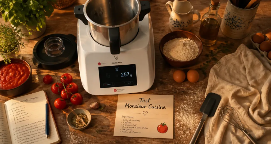 monsieur cuisine lidl avis robot-cuiseur sur plan de travail