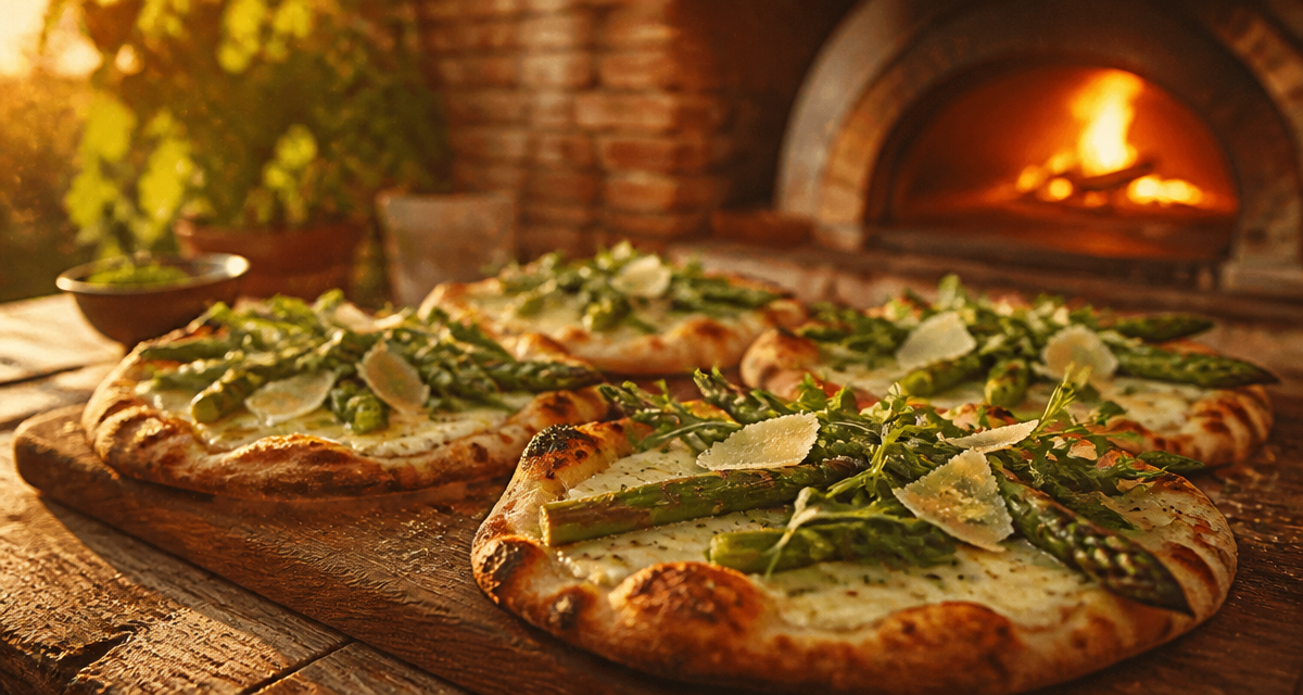 Pizzete maison sur planche en bois