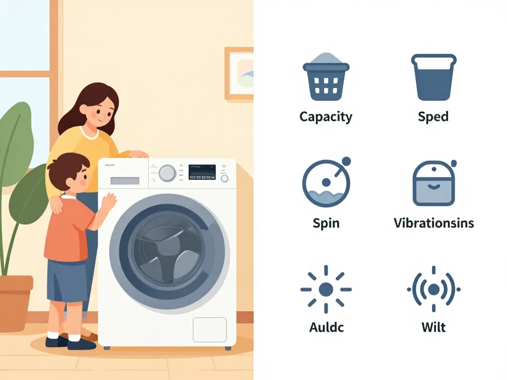 illustration critères choix lave linge top silencieux appartement