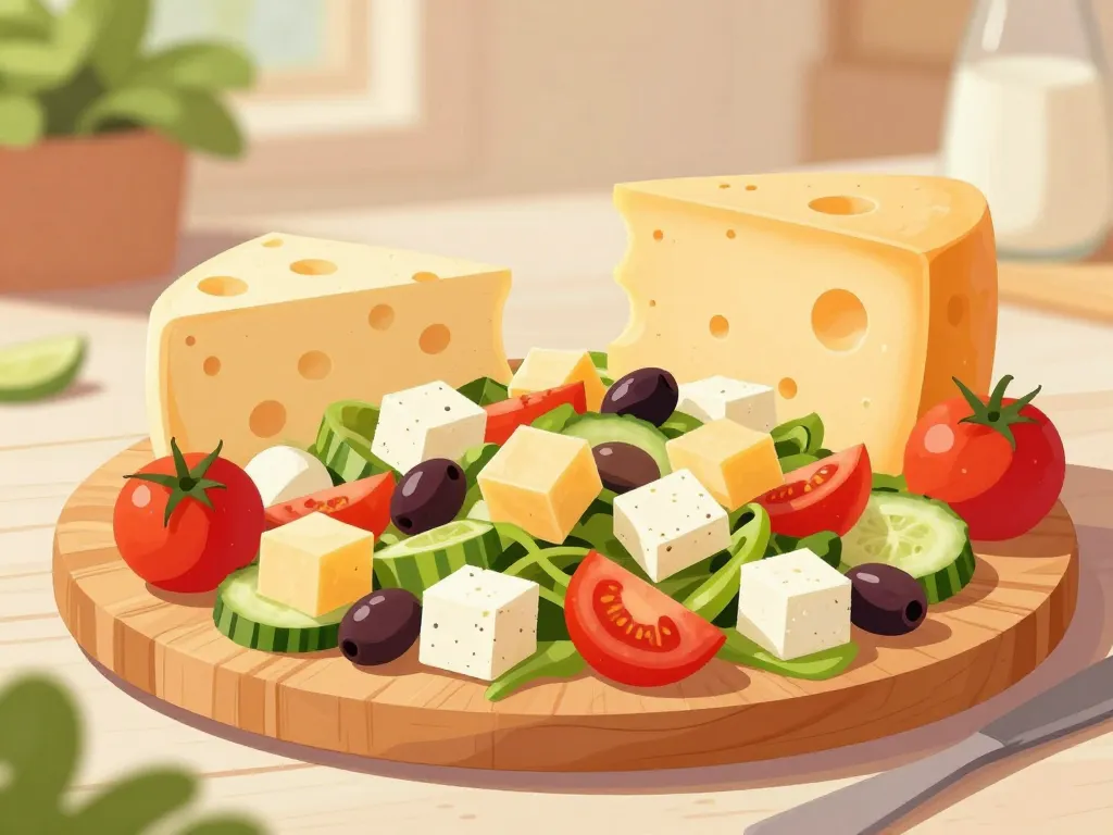 par quoi remplacer la feta, alternatives fromage en salade méditerranéenne