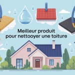 illustration nettoyage toiture différents matériaux