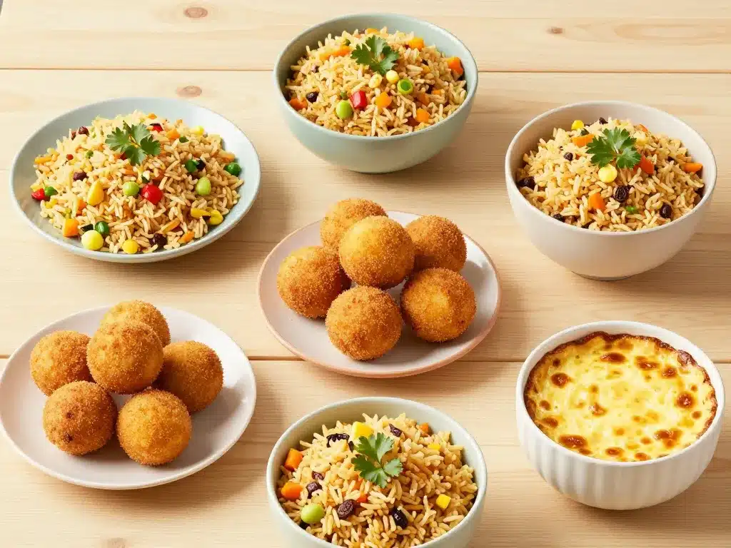 recette avec des restes de riz en plats internationaux variés