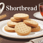 shortbread dorés avec thé et ingrédients