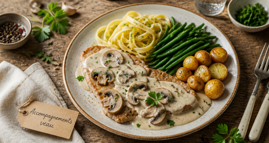 accompagnement escalopes de veau assiette gourmande
