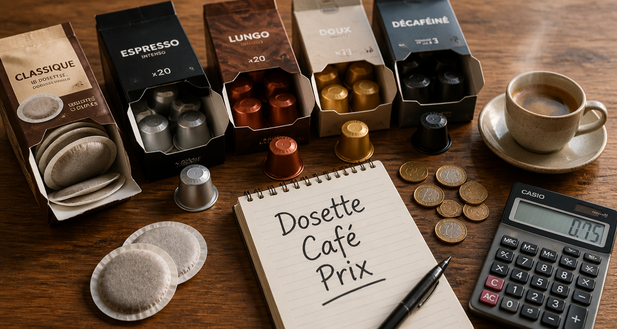 Dosette café prix, différents types et calcul du coût