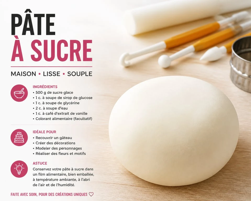 Pâte à sucre maison sans glucose prête pour la décoration de gâteaux