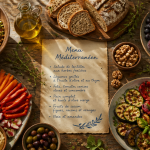 menu type regime mediterraneen plats variés