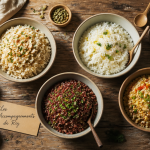 riz en accompagnement recettes quatre bols variés