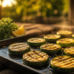courgette a la plancha sur plancha fumante