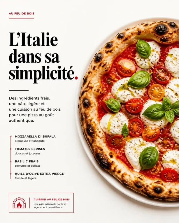 Pizza maison avec garniture fraîche et équilibrée