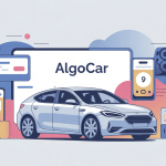 Illustration location de voiture algocar plateforme moderne