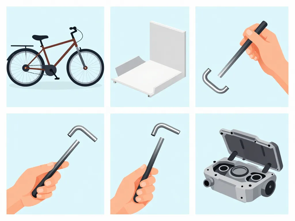 clés allen en action bricolage vélo auto